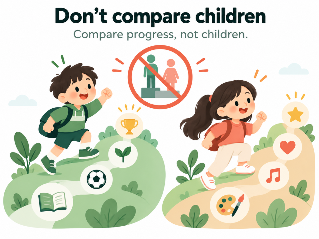 Don&rsquo;t compare children through grades, scores or rankings