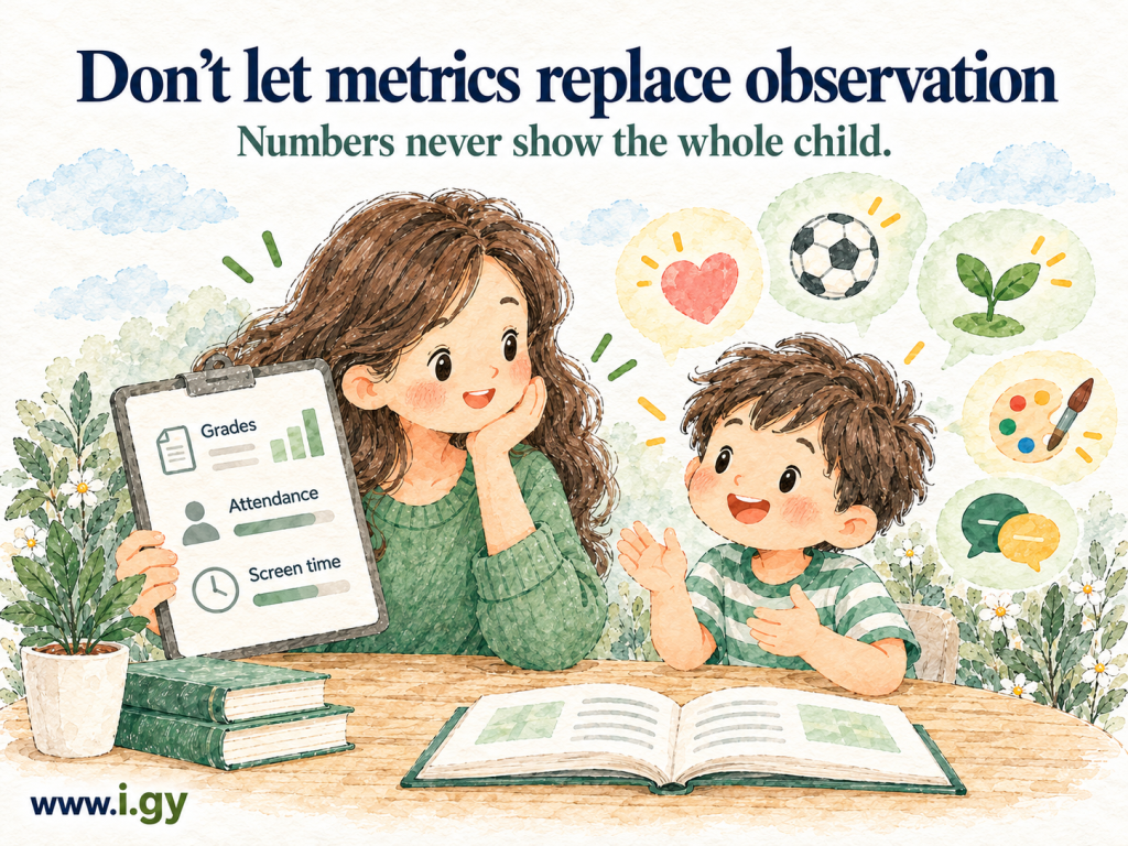 Don’t let metrics replace real observation of your child