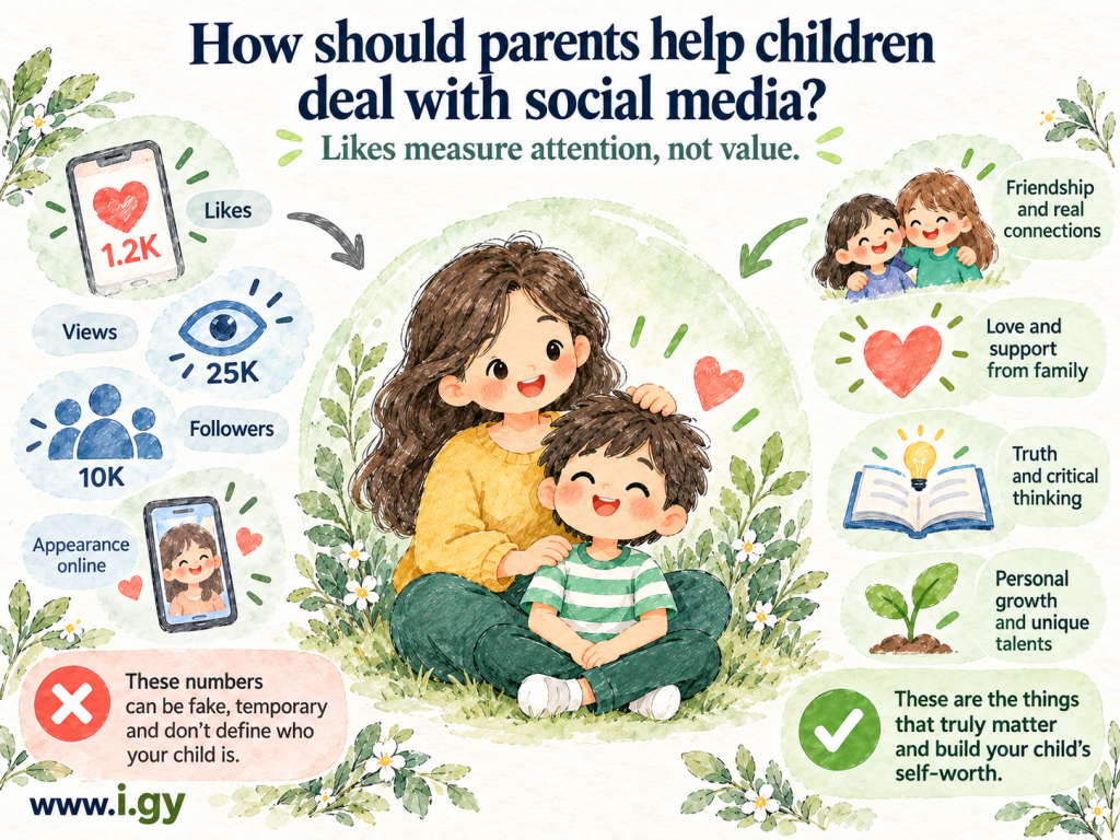 How should parents help children deal with social media? Handling numbers for parents FAQ