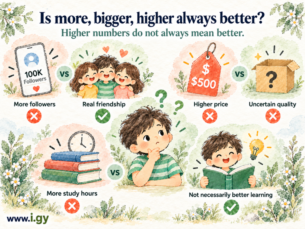 Is more, bigger, higher always better? Handling numbers for parents FAQ