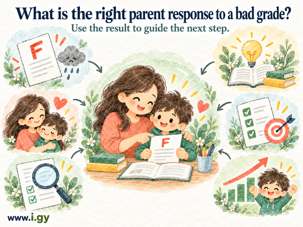 What is the right parents response to a bad grade? Handling numbers for parents FAQ