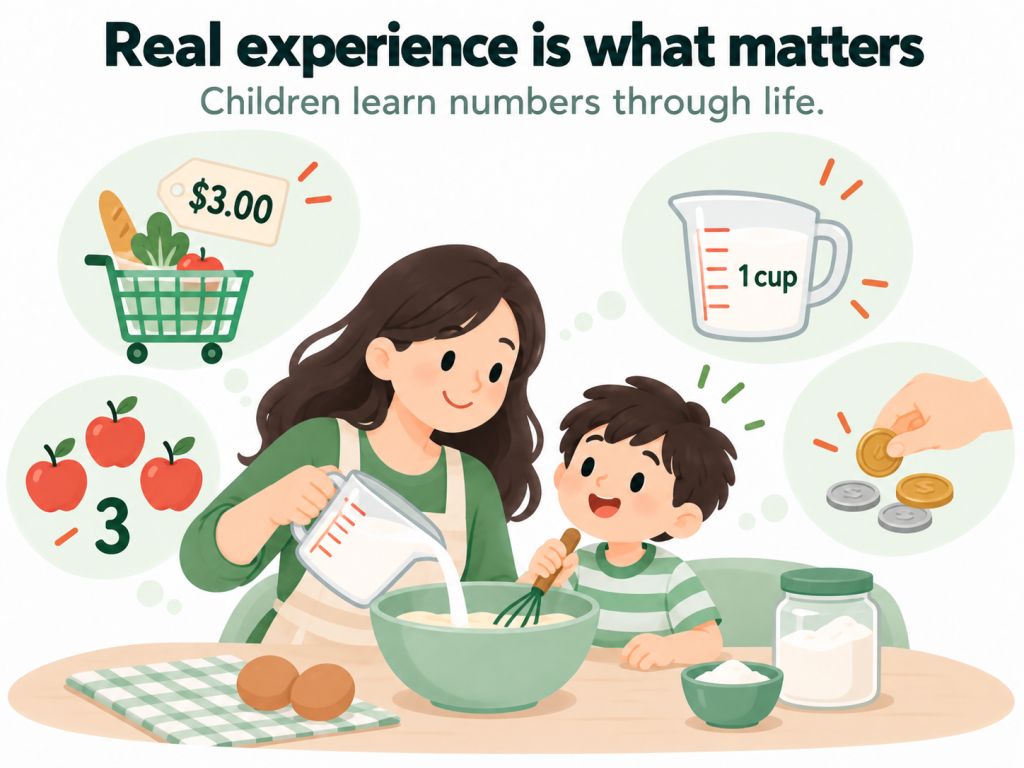 Don&rsquo;t miss the chance to use real-life experience to teach children about numbers