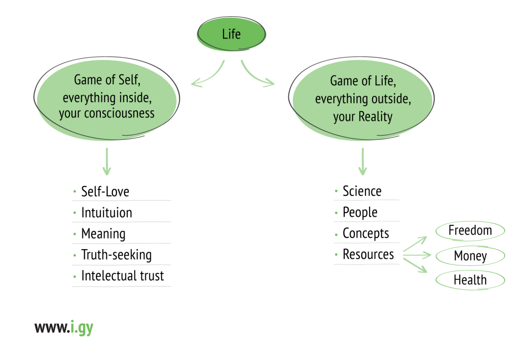 The Game of Life and the Game of Self