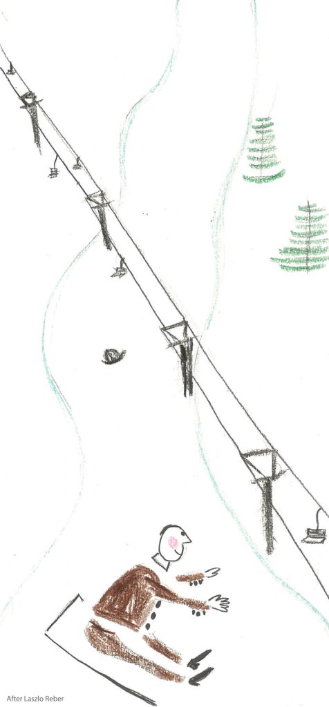 snowy slope sliding